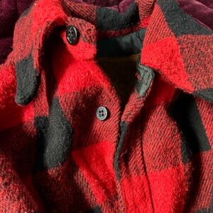 Source Unknown Red and Black Plaid Jacket